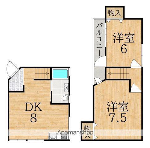 ボンジョルノ富雄(2DK/1階)の間取り写真