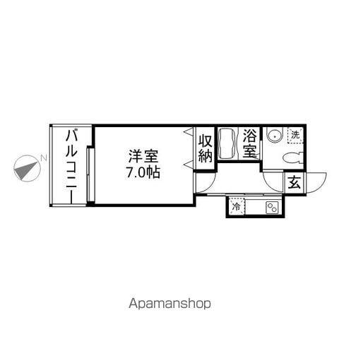 エステートモア大橋CLIO(1K/2階)の間取り写真