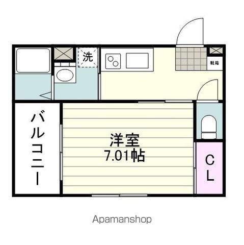 1016TOWERS(1K/2階)の間取り写真