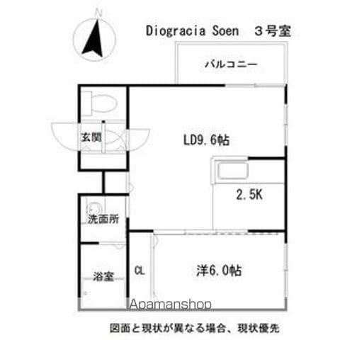 DIOGRACIA SOEN(1LDK/2階)の間取り写真