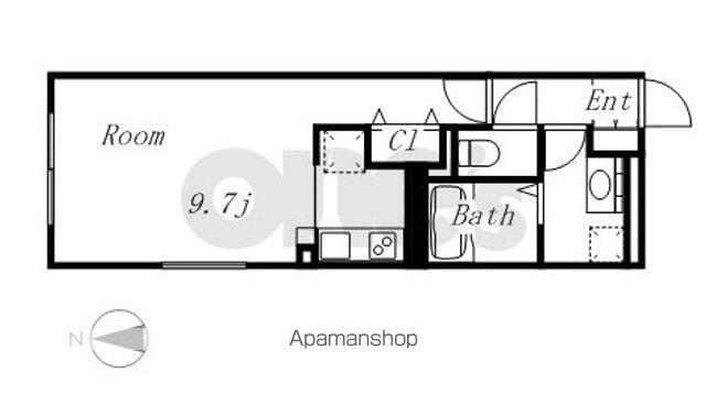 GRANZ OZONE(ワンルーム/5階)の間取り写真