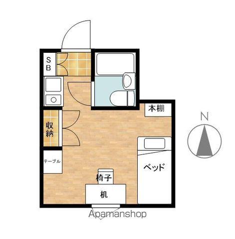 ライザ武蔵境(ワンルーム/6階)の間取り写真