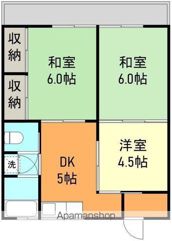 すみれアパート(3K/2階)の間取り写真