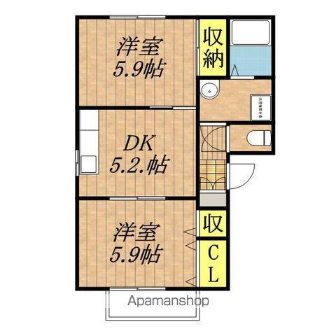 シャーメゾンエテルノ(2K/1階)の間取り写真