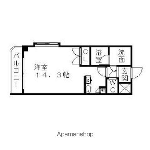 ヴェルシェーヌ桜橋(ワンルーム/7階)の間取り写真