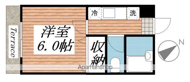 アルカディア EZ(1K/1階)の間取り写真