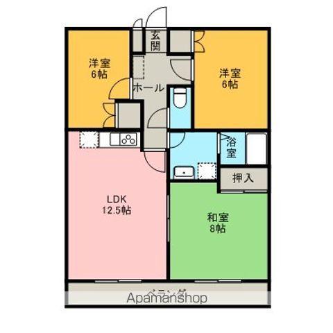 メゾン・ラ・メール(3LDK/3階)の間取り写真