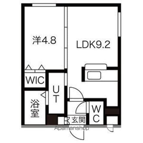 PARK イースト RESIDENCE(1LDK/1階)の間取り写真