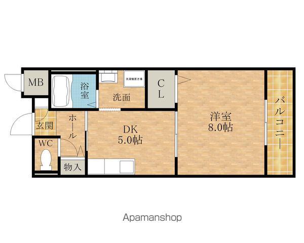 ピュア・フレグランス(1DK/1階)の間取り写真