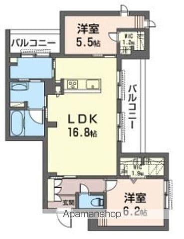 ノストロ レガーメ(2LDK/2階)の間取り写真