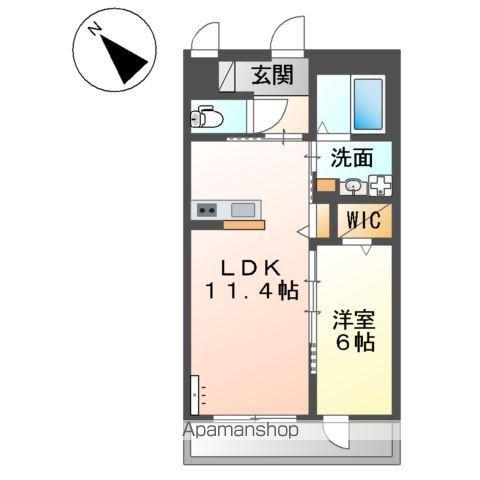 グランデ嘉右衛門(1LDK/2階)の間取り写真