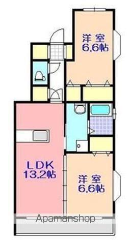 エクスアンプロバンス(2LDK/1階)の間取り写真