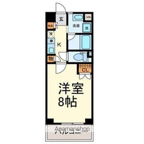 ガーデンハイツマルタカⅡ(1K/3階)の間取り写真