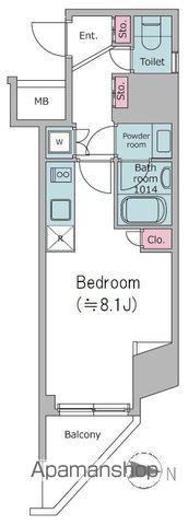 プライマル池上(ワンルーム/4階)の間取り写真