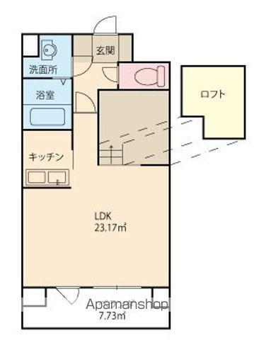 グランステージ春日(ワンルーム/2階)の間取り写真