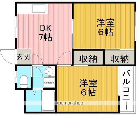 草野21号館(2DK/3階)の間取り写真