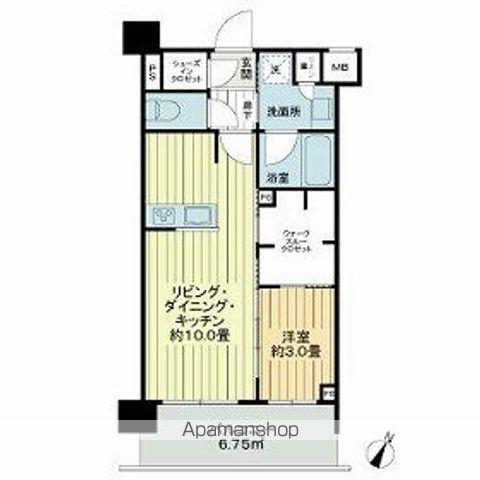 イニシアイオ本蓮沼駅前(1LDK/5階)の間取り写真