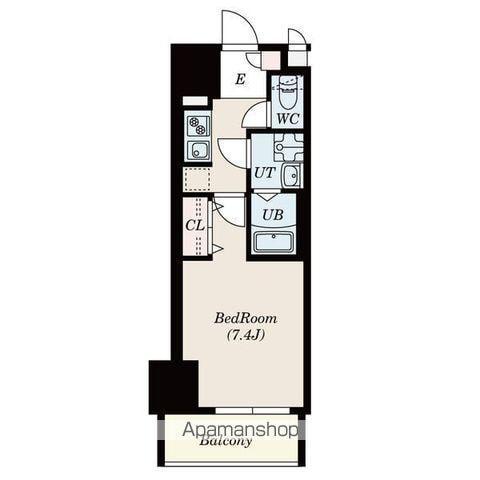 プライマル名古屋今池(1K/4階)の間取り写真
