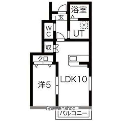KSK北上Ⅰ(1LDK/1階)の間取り写真