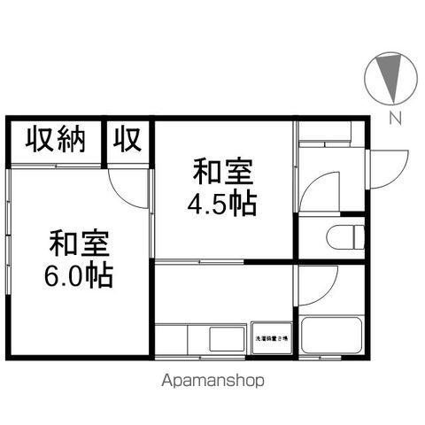 スカイハイツ(2DK/2階)の間取り写真