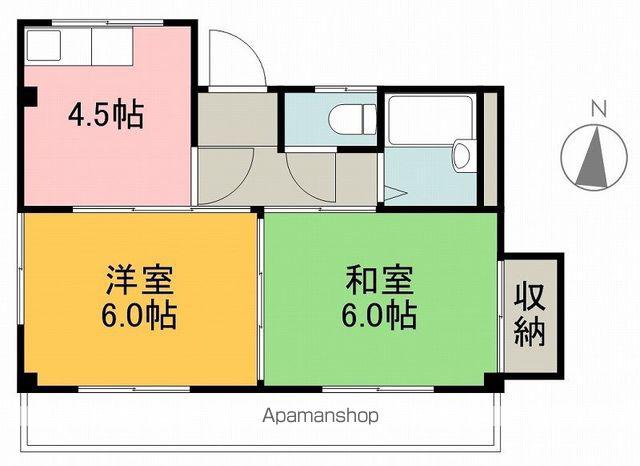 ハイツYO坂本(2DK/3階)の間取り写真