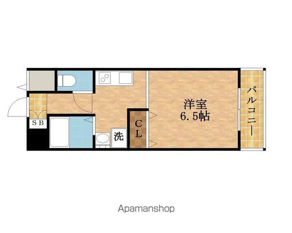 ロイヤルクイーンズパーク関目(1K/6階)の間取り写真