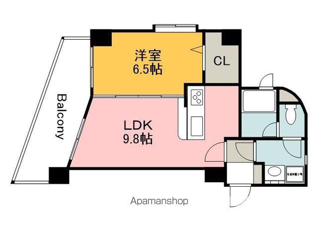 ベルフルール(1LDK/5階)の間取り写真