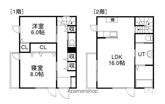 コーポよしみ(2LDK/2階)の間取り写真