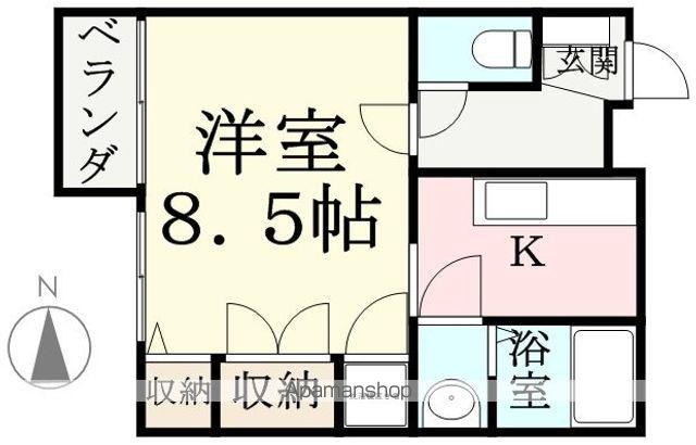 ネオクレスト(1K/2階)の間取り写真