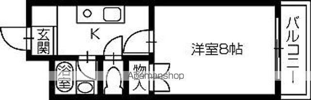 ロイヤルパレス林Ⅰ(1K/3階)の間取り写真