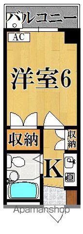 アミティ西大寺P-8(1K/4階)の間取り写真