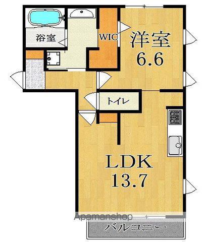 CUORE 都跡(1LDK/1階)の間取り写真