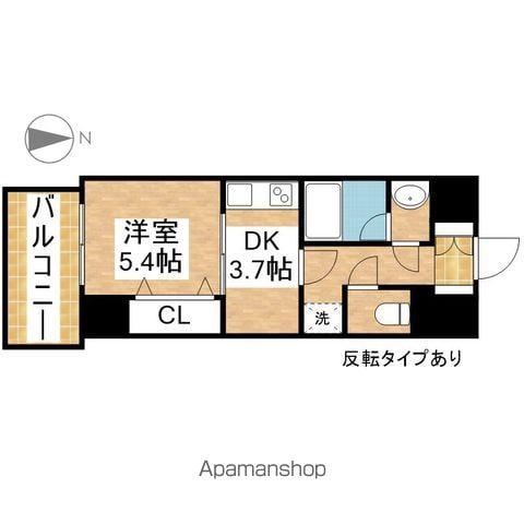 さくらHILLS NISHIKI PLATINUM RESIDE(1DK/6階)の間取り写真