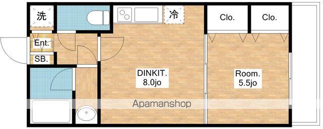 アルクコート(1DK/4階)の間取り写真
