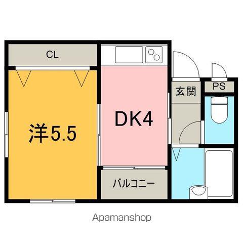 西賀茂ロイヤルリバーマンション(1DK/3階)の間取り写真