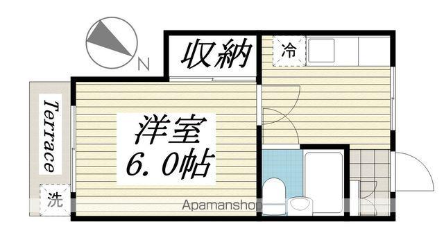 ジュネパレスコスギ(1DK/1階)の間取り写真