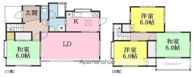 伊予鉄道城南線 道後温泉駅 徒歩10分 2階建 築38年(4LDK)の間取り写真