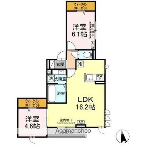 MORI石堂(2LDK/3階)の間取り写真