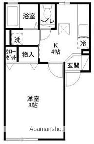 プリムローズ前田(1K/2階)の間取り写真