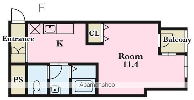 エルミナEEビルディング(ワンルーム/6階)の間取り写真