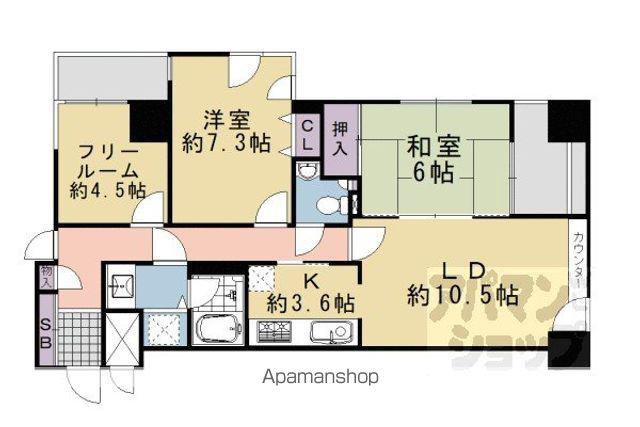 グラシオーズ芦刈山(3LDK/3階)の間取り写真