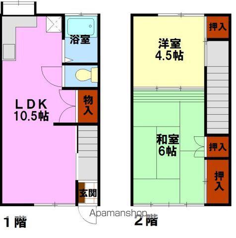 テラス蛍田(2LDK)の間取り写真