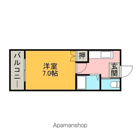 レジデンス香住ヶ丘(1K/1階)の間取り写真