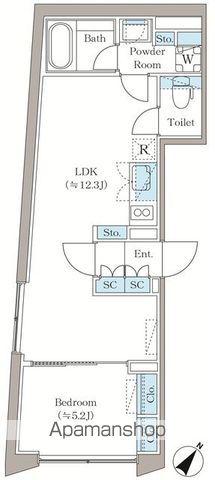 アローズ茗荷谷(1LDK/2階)の間取り写真