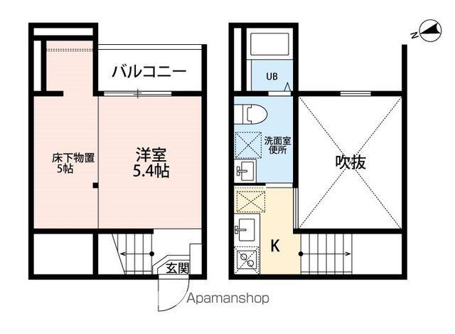 LUMIREⅣ(1K/2階)の間取り写真