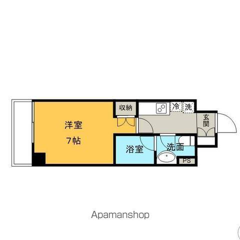 フローライト徳川(1K/8階)の間取り写真