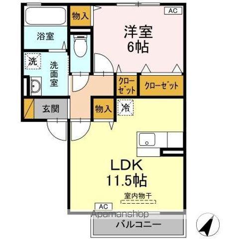 リビングタウン大金平A 2階階 間取り