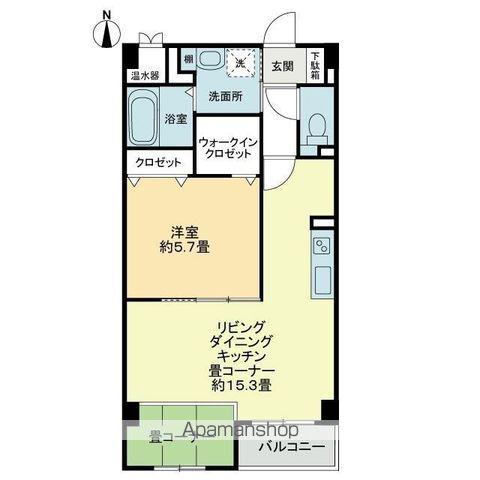 ノアール(1LDK/1階)の間取り写真