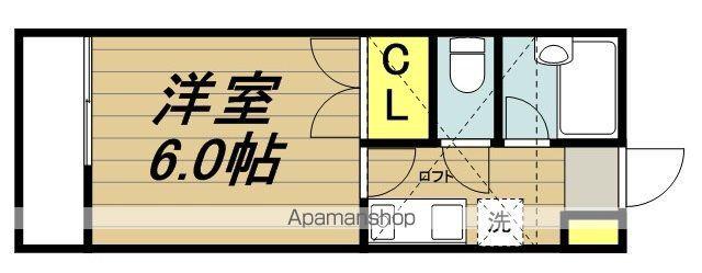 ロイヤルマーチ上戸田(1K/1階)の間取り写真