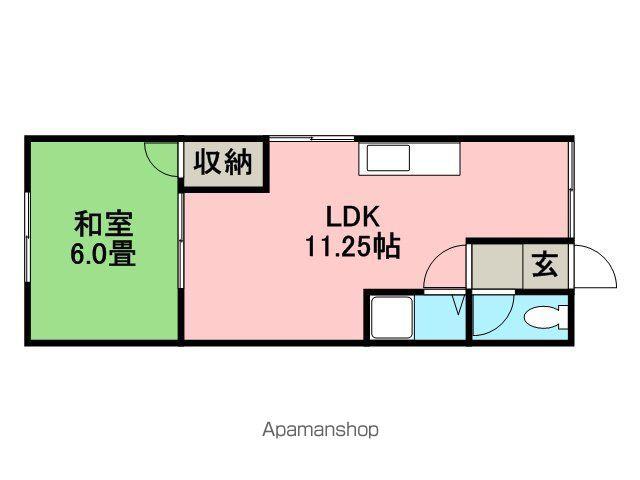 光コーポ(1LDK/2階)の間取り写真